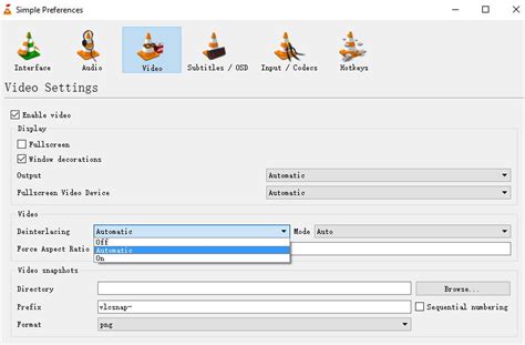 désentrelacement vlc|VLC HowTo/Set the default deinterlace method